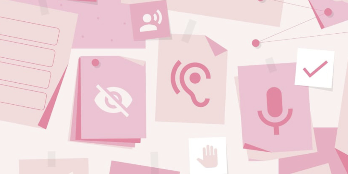 Image of pink sticky note icons